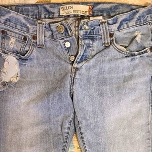 Vintage Levi's 515 slouch button flye boot cut jeans,very good pre-owned conditi